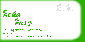 reka hasz business card